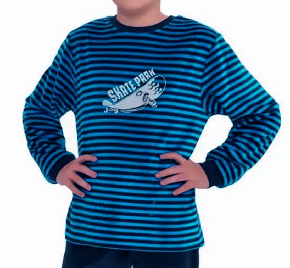 Lunatex Outfitter Jovon velours jongenspyjama mt 176