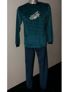 Lunatex Outfitter Velours Jongenspyjama – Marineblauw – €5 korting vanaf €39,95 / €15 vanaf €99,95