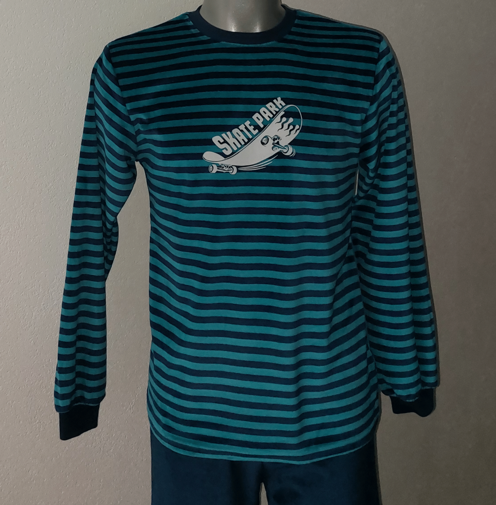 Lunatex Outfitter Jovon velours jongenspyjama mt 176