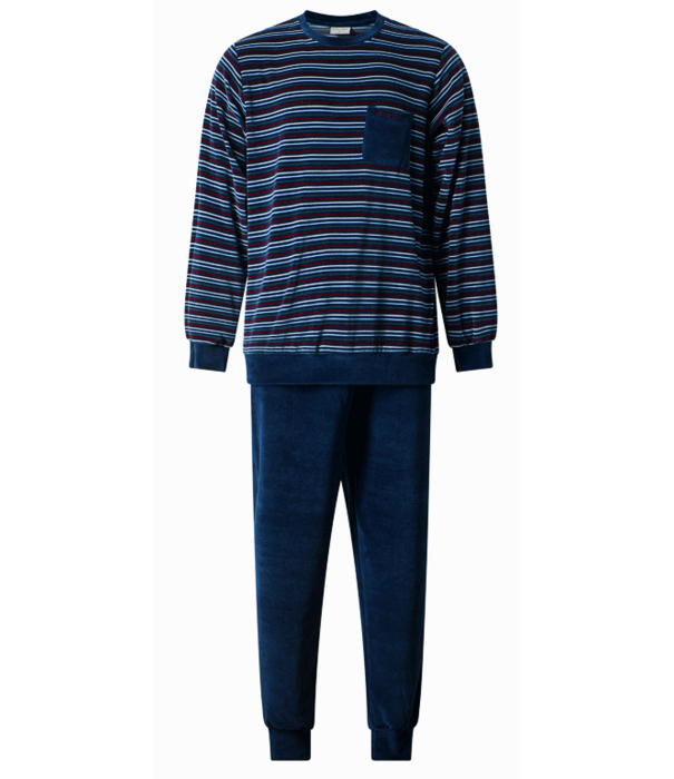 Lunatex Maxime herenpyjama van zachte, stevige velours – Gentlemen‑collectie