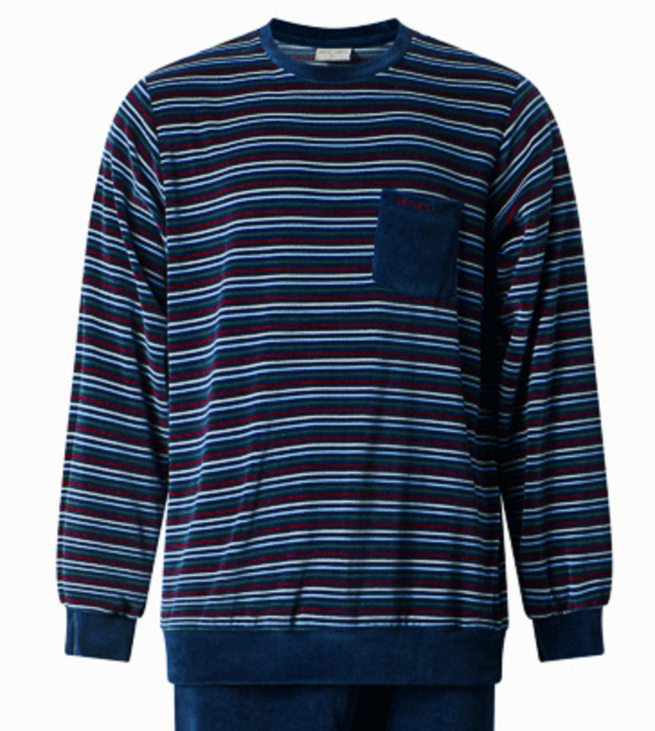 Lunatex Maxime herenpyjama – Stevige velours pyjama uit de Gentlemen collectie