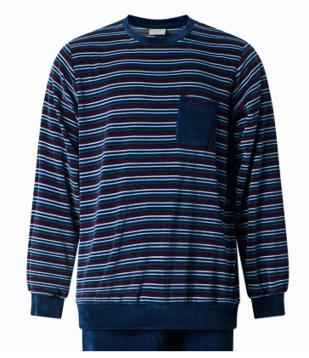 Lunatex Maxime herenpyjama van zachte, stevige velours – Gentlemen‑collectie