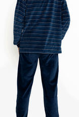 Lunatex Lino herenpyjama – Zachte velours pyjama uit de Outfitter‑collectie