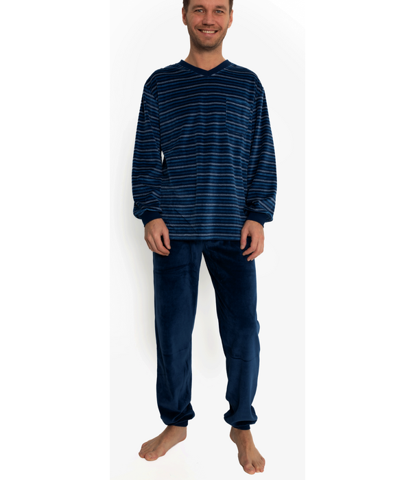 Lunatex Lino herenpyjama – zachte velourskwaliteit uit de Outfitter‑collectie