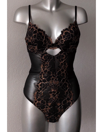 After Eden New Orleans stringbody kleur zwart met goudkleurige lurex gecombineerd mt B80