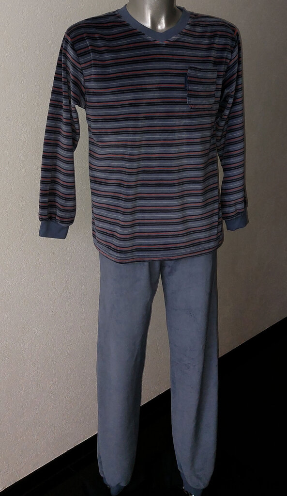 Lunatex Aiden herenpyjama – Zachte velours pyjama uit de Outfitter collecti