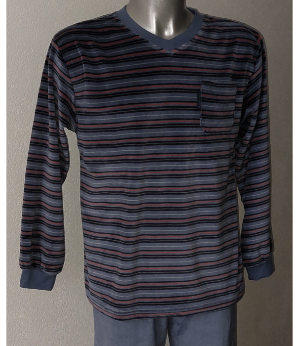 Lunatex Aiden herenpyjama – zachte velourskwaliteit uit de Outfitter‑collectie