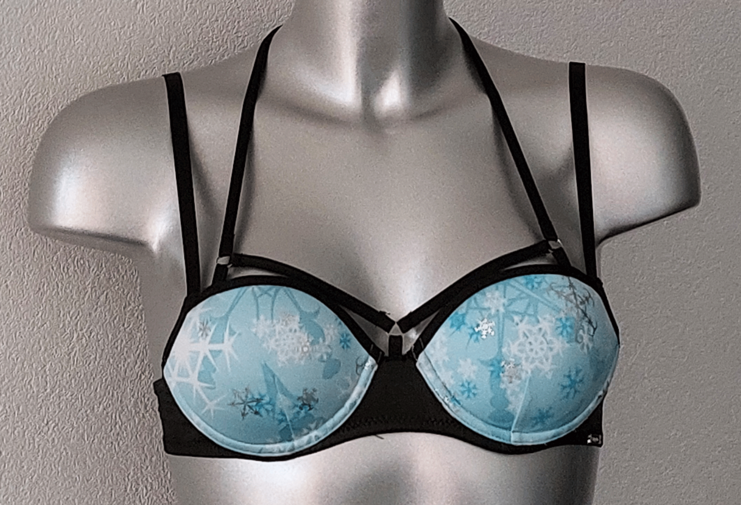 Sapph Sapph Ice Bh licht voorgevormde cup kleur bleu met iceflower print mt A70