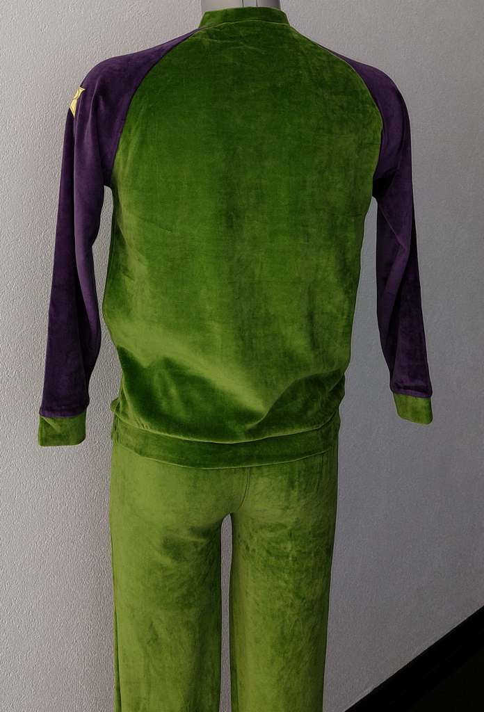 Lunatex Lunatex Velours Jongenspyjama – Mosgroen & Marineblauw met Politieauto