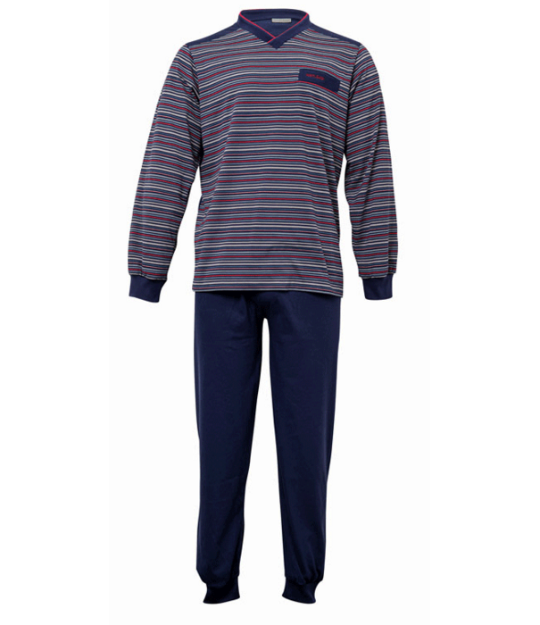 Lunatex Lunatex Gentlemen Ritchie herenpyjama in katoenen single jersey
