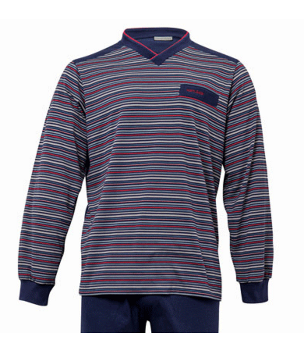 Lunatex Lunatex Gentlemen Ritchie herenpyjama in katoenen single jersey