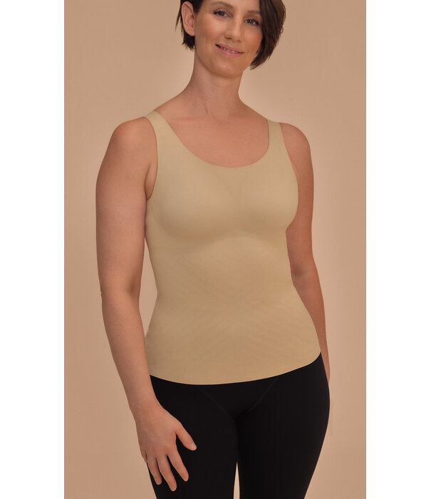 Amoena  Amoena Linda naadloze prothese top met zachte beugel & uitneembare paddings – sand