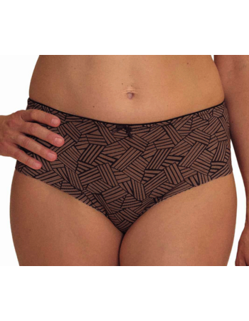 Amoena Brooke tailleslip in de kleur zwart/bruin