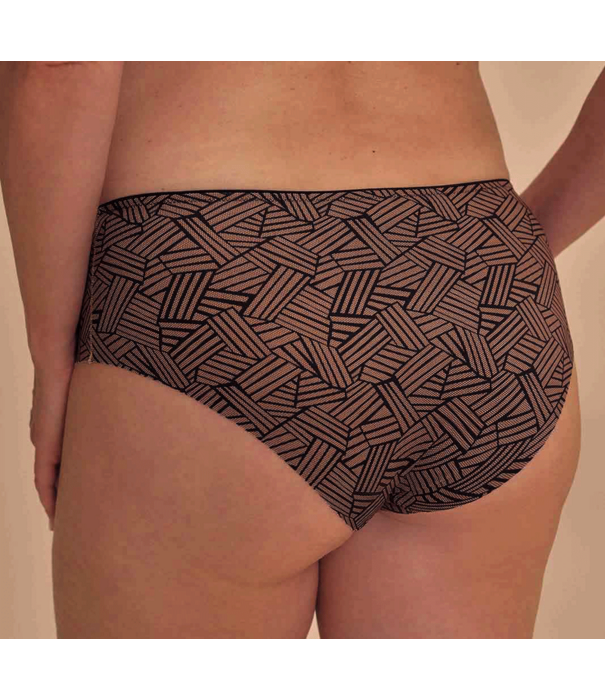 Amoena Amoena Brooke tailleslip in de kleur zwart/bruin – zachte microfaser & naadloze afwerking