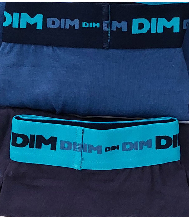 Dim  Dim  Rythmics Coton Stretch boxershortset Blue & marineblauw mt XXL