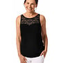 Amoena Summer prothese top zwart met luxe gehaakt borduursel