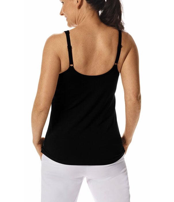 Amoena Amoena Summer prothese top zwart met luxe gehaakt borduursel