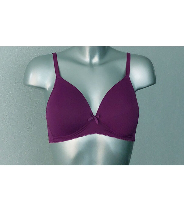 Naturana Naturana Lini T‑shirt bh zonder beugel met licht voorgevormde cup in mode kleur bessen