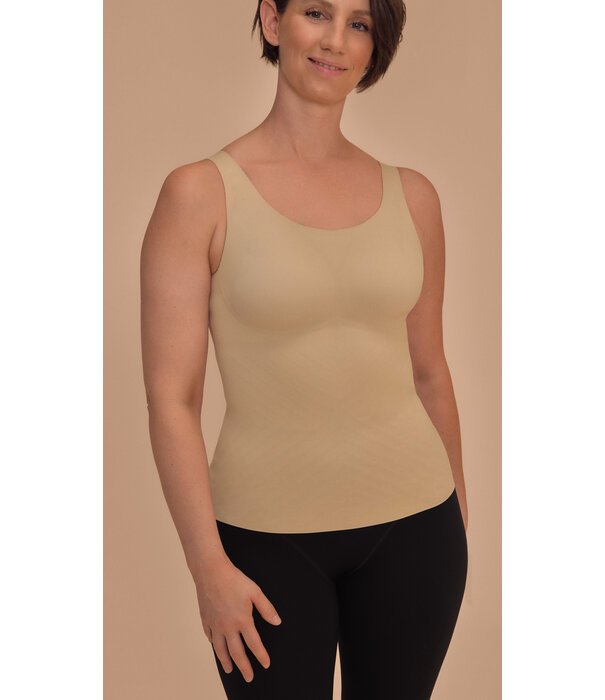 Amoena  Amoena Linda naadloze prothese top met zachte beugel & uitneembare paddings – sand