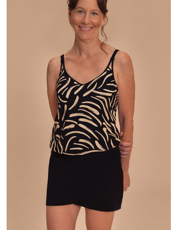 Amoena Turin blouson prothese tankinitop zwart/sand