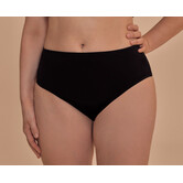 Amoena Turin hoge chloorbestendige bikinislip zwart met UV‑50+ en perfect kleurbehoud