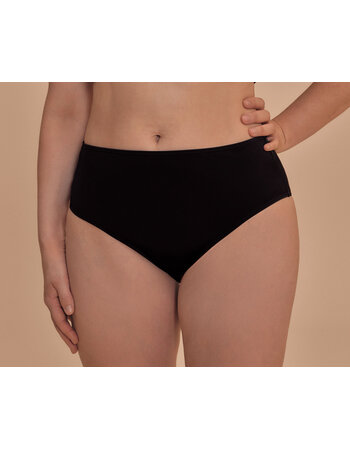 Amoena Turin hoge chloorbestendige bikinislip zwart