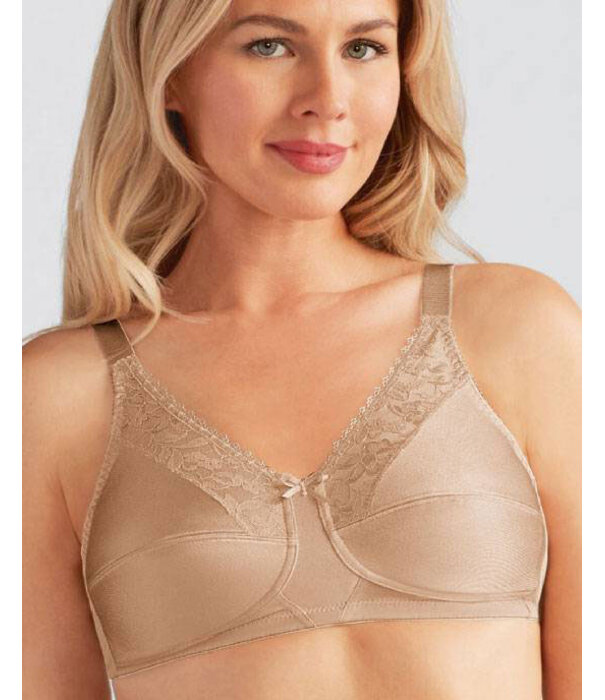 Amoena  Amoena Nancy prothese bh zonder beugel in de kleur sand met CoolMax hoesjes