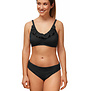 Amoena Romantic Downtown prothese bandeau bikinitop zonder beugel in zwart met witte  polkadots