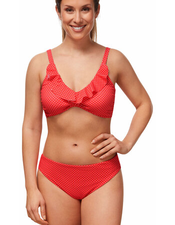 Amoena Romantic Downtown bikinitop – Hibiscus stip wit