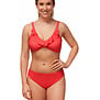 Amoena Romantic Downtown prothese bandeau bikinitop zonder beugel – Hibiscus stip wit