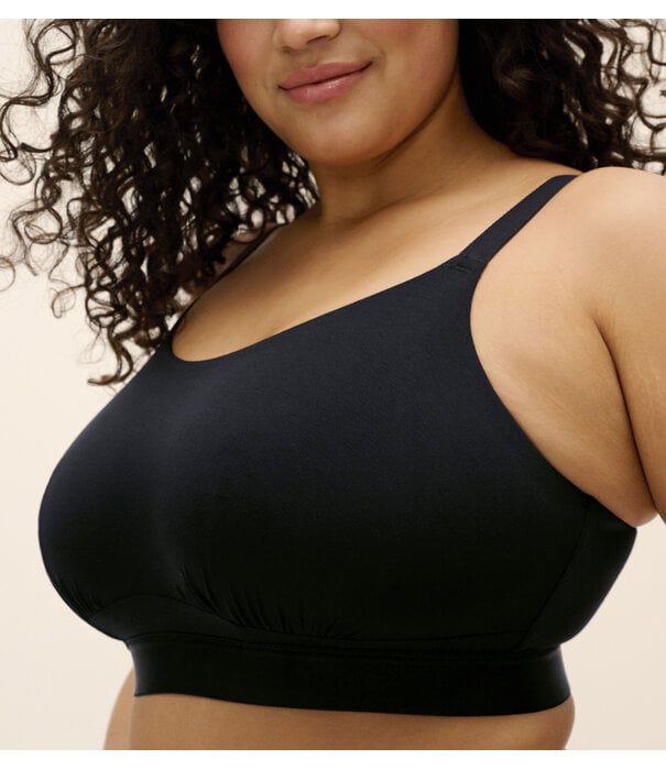 Elomi Elomi Down Time bustiere zonder beugel – drie lagen stof & power‑mesh – zwart
