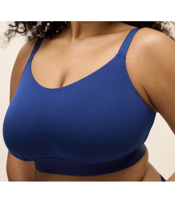 Elomi Elomi Down Time bustiere zonder beugel – drie lagen stof & power‑mesh – navy
