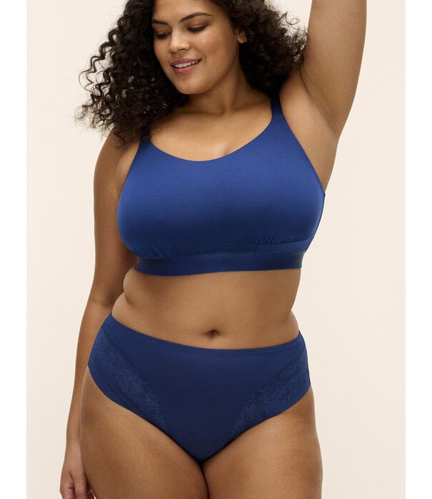 Elomi Elomi Down Time bustiere zonder beugel – drie lagen stof & power‑mesh – navy