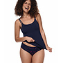 Amoena Valletta prothese top in donkerblauw. Zachte TENCEL™ Modal top zonder beugel, met prothesehoesjes aan beide zijden