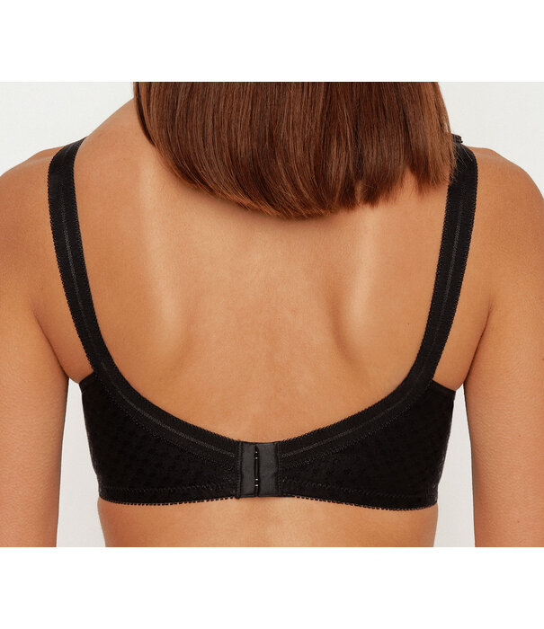 Comfortabele Susa Topsy Plus Isa‑bh zonder beugel met hoog katoengehalte – zwart