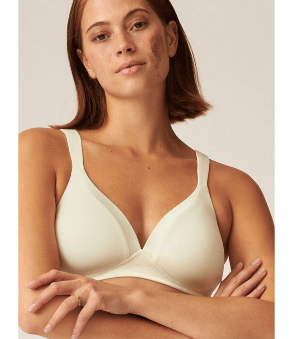 Naturana Naturana Andalusie T‑shirt BH zonder beugel met licht voorgevormde, naadloze cup – ivoor
