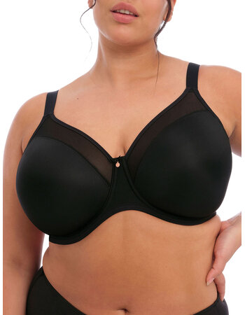 Elomi Smooth gladde naadloze T‑shirt bh met beugel in zwart