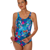 Amoena Alvor Hooggesloten Prothese Badpak Zonder Beugel – Turquoise Botanische Print