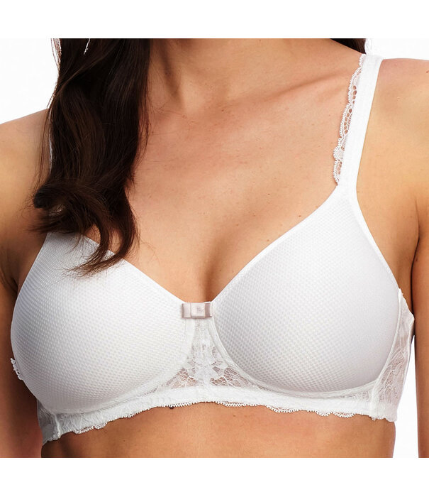 Susa Susa Porto bh zonder beugel – licht voorgevormde moulded spacercup met honingraad‑structuur – Wit
