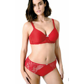 Susa Porto bh zonder beugel – licht voorgevormde moulded spacercup met honingraad‑structuur – Rood