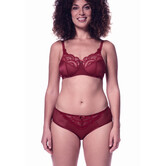Amoena Karolina Prothese BH zonder Beugel & Licht Voorgevormde Cup – Rood met Sandkleurige Inzet