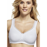 Susa Cecania prothese‑BH zonder beugel van 88% Organic Cotton in basis kleur wit