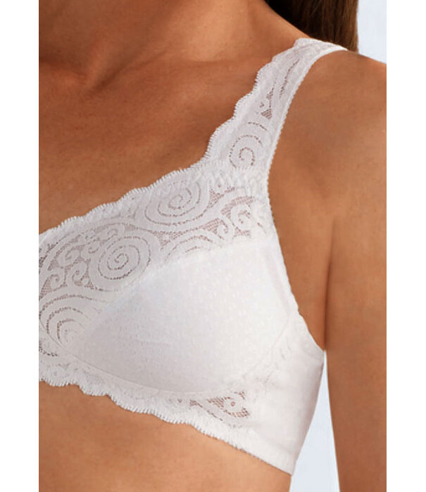 Amoena  Amoena Jasmin prothese‑BH zonder beugel van zacht katoen in basis kleur wit – elegant model