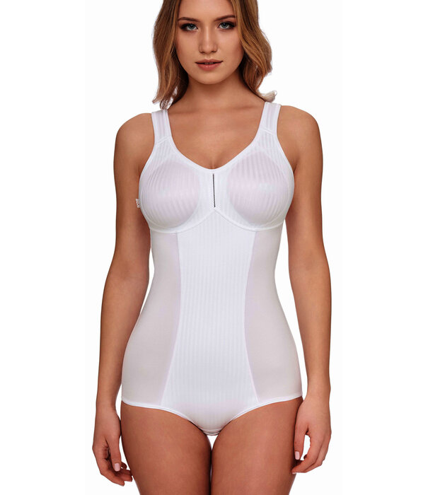 Susa Susa Cremona stevige body zonder beugel met licht corrigerend voorpand in wit