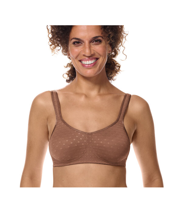 Amoena  Amoena Tiana – zachte naadloze lichtgewicht prothese bh zonder beugel – Mocha