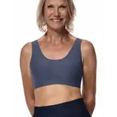 Amoena Linda naadloze prothese top zonder beugel – CuraLymph & 3D SensElast – Indigo Blauw