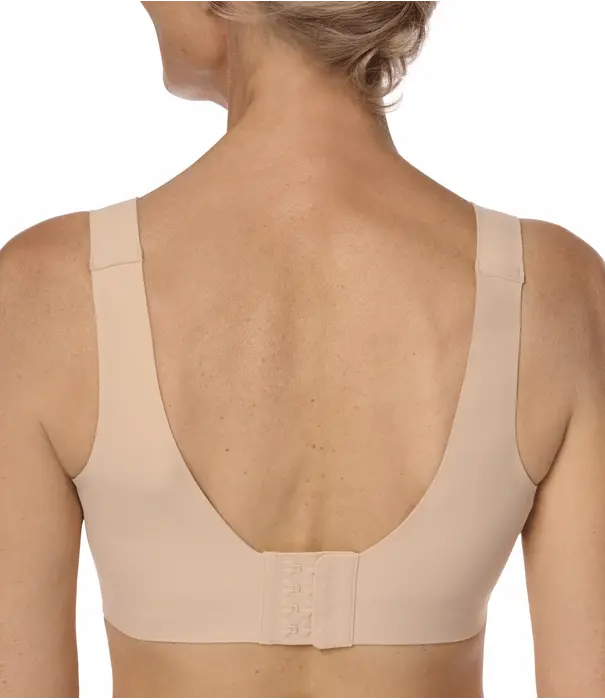 Amoena Linda naadloze prothese top zonder beugel – CuraLymph & 3D SensElast – Sand