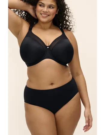 Elomi Smooth gladde naadloze T‑shirt bh met beugel in zwart
