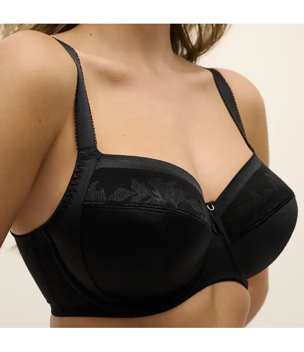 Fantasie Fantasie Illusion BH in zwart met brede beugel, driedelige cup & extra zij‑support