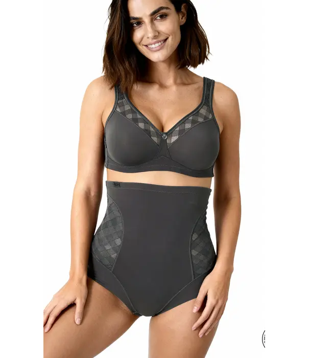 Susa Susa Topsy Plus Aruba bh zonder beugel met naadloze molded cup – kleur Onyx (grijs)